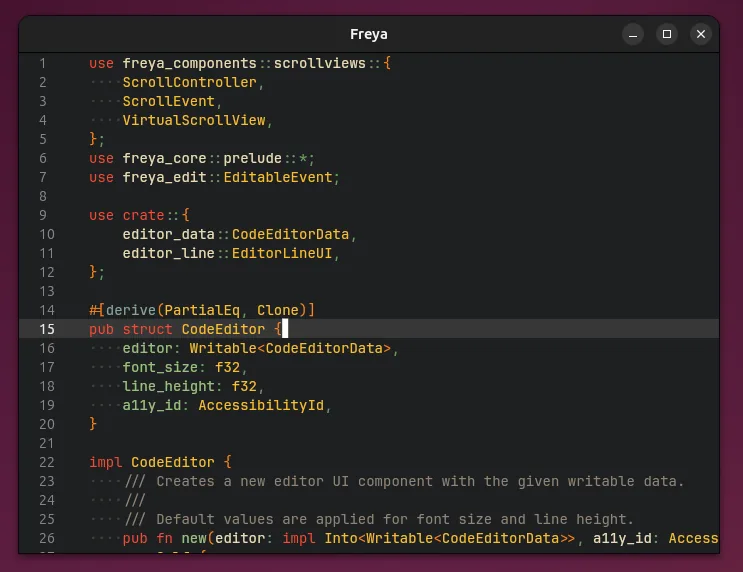 Code editor component