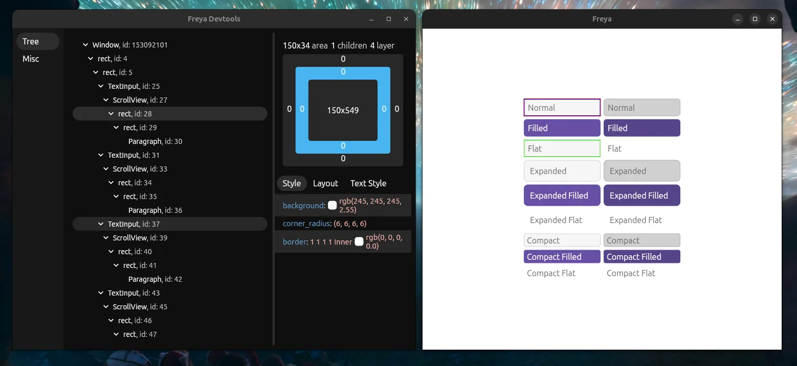 Devtools node tree inspector